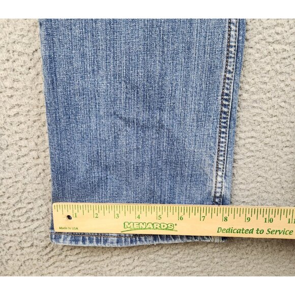 Levi's 518 Superlow Bootcut Jeans Women's 13M Flared Stretch Denim Pants Blue - Picture 5 of 11